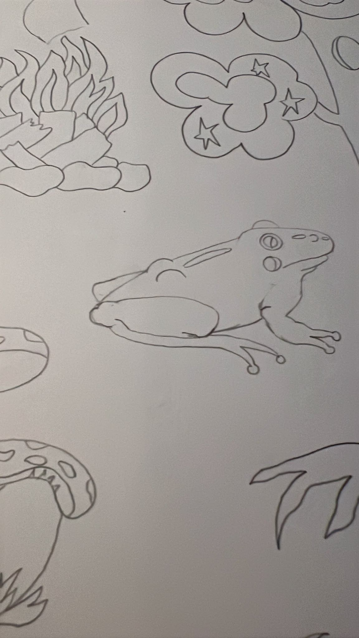 Frosch als Skizze