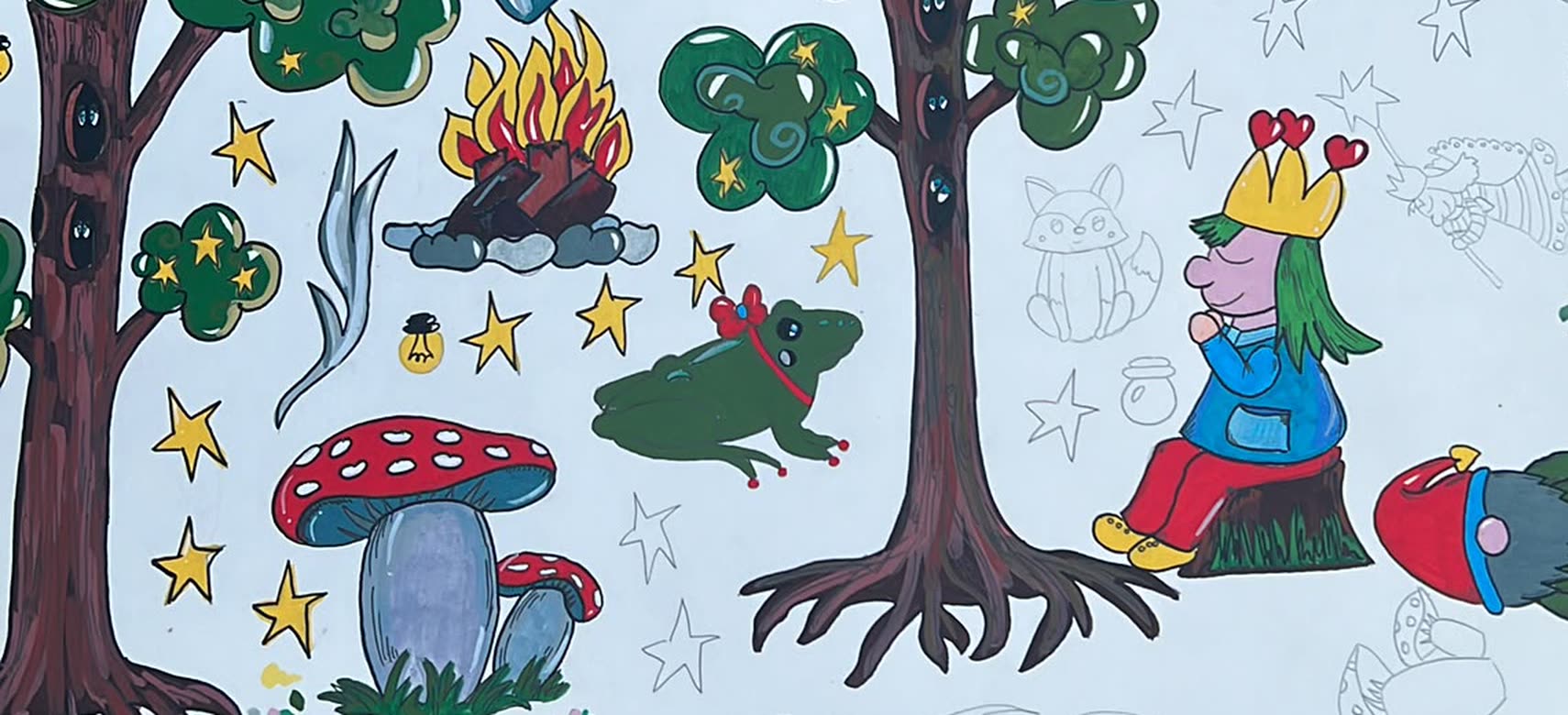 Waldwelt, Arbeit auf Papier